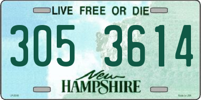 NH license plate 3053614