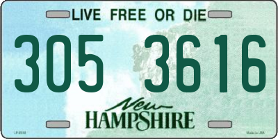 NH license plate 3053616