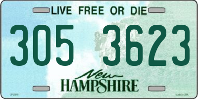NH license plate 3053623