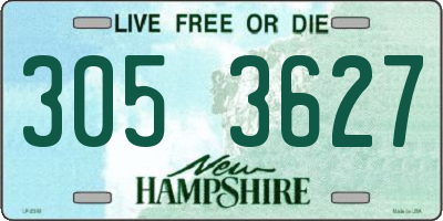 NH license plate 3053627