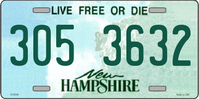 NH license plate 3053632