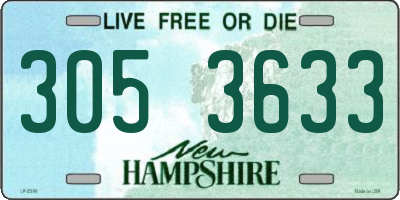 NH license plate 3053633
