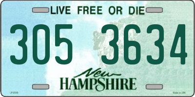 NH license plate 3053634