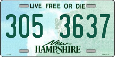 NH license plate 3053637