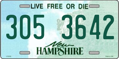 NH license plate 3053642