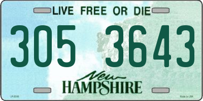 NH license plate 3053643