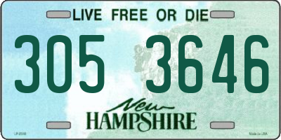 NH license plate 3053646