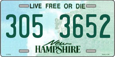 NH license plate 3053652