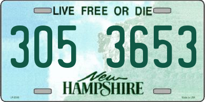 NH license plate 3053653