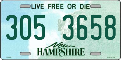NH license plate 3053658
