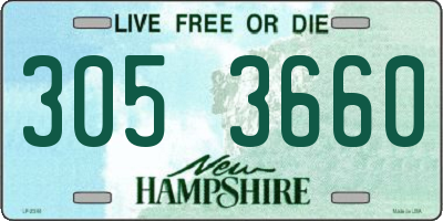 NH license plate 3053660