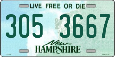 NH license plate 3053667