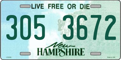 NH license plate 3053672
