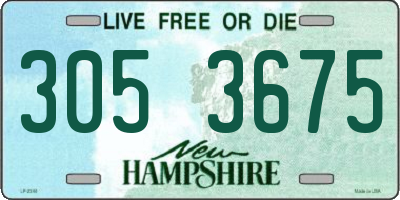 NH license plate 3053675