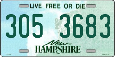 NH license plate 3053683