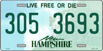 NH license plate 3053693