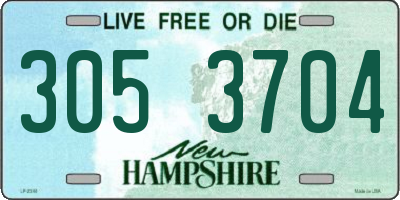 NH license plate 3053704