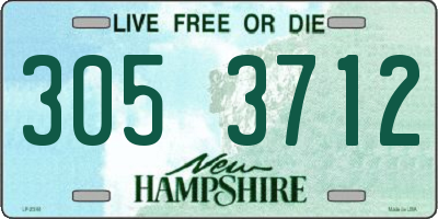 NH license plate 3053712