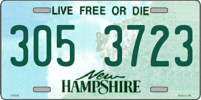 NH license plate 3053723