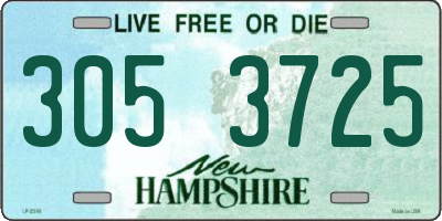NH license plate 3053725
