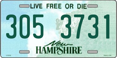 NH license plate 3053731