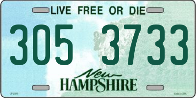 NH license plate 3053733