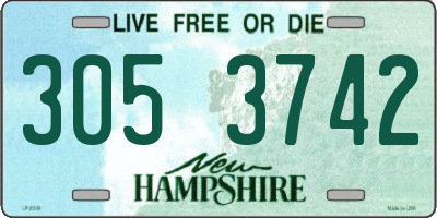 NH license plate 3053742