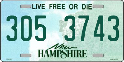 NH license plate 3053743
