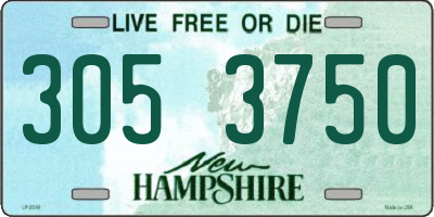 NH license plate 3053750