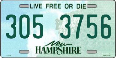 NH license plate 3053756