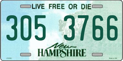 NH license plate 3053766