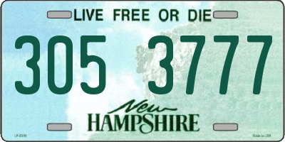 NH license plate 3053777