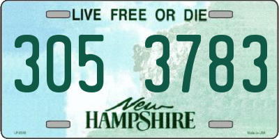 NH license plate 3053783