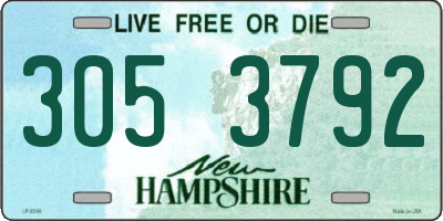 NH license plate 3053792