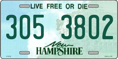 NH license plate 3053802