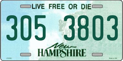 NH license plate 3053803