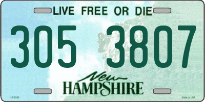 NH license plate 3053807