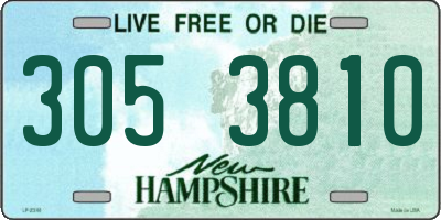 NH license plate 3053810