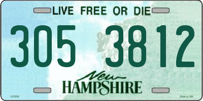 NH license plate 3053812