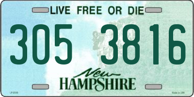 NH license plate 3053816