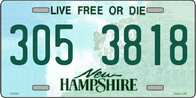 NH license plate 3053818