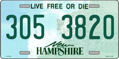 NH license plate 3053820