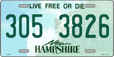 NH license plate 3053826