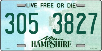 NH license plate 3053827