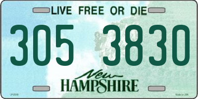 NH license plate 3053830