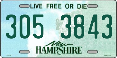 NH license plate 3053843
