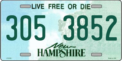 NH license plate 3053852
