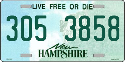 NH license plate 3053858