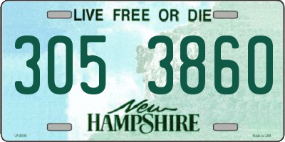 NH license plate 3053860