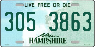 NH license plate 3053863
